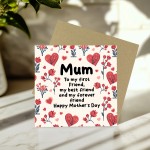 Mothers Day Card For Best Friend Card Mum Card With Envelope