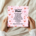 Mothers Day Card For Mum From Daughter Or Son My Forever Friend 