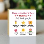 Happy Mothers Day Mummy Card, Thank You Card For Mum, Mummy Card