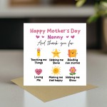 Happy Mothers Day Nanny Card, Thank You Card For Nanny, Thankyou