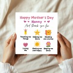 Happy Mothers Day Nanny Card, Thank You Card For Nanny, Thankyou