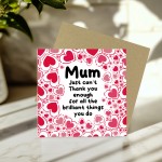 Mum Card For Birthday, Mothers Day Card With Envelope