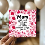 Mum Card For Birthday, Mothers Day Card With Envelope