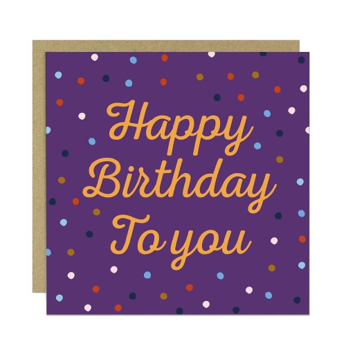Happy Birthday To You Cards For Her With Envelope Polka Dot