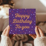 Happy Birthday To You Cards For Her With Envelope Polka Dot