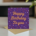 Happy Birthday To You Cards For Her With Envelope Polka Dot