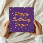 Happy Birthday To You Cards For Her With Envelope Polka Dot