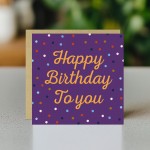 Happy Birthday To You Cards For Her With Envelope Polka Dot