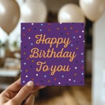 Happy Birthday To You Cards For Her With Envelope Polka Dot