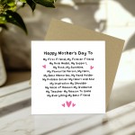 Happy Mothers Day Card With Envelope Card For Mum Cards