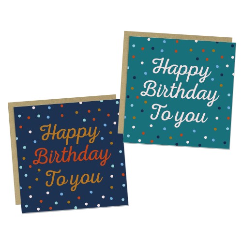 Birthday Cards For Him Pack of 2 Card Pack 145x145mm Cards