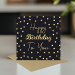 Birthday Card For Him Her With Envelope Polka Dot Happy Birthday