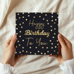 Birthday Card For Him Her With Envelope Polka Dot Happy Birthday