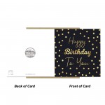 Birthday Card For Him Her With Envelope Polka Dot Happy Birthday