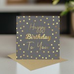 Birthday Card With Envelope Polka Dot Happy Birthday To You Card