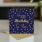 Birthday Card With Envelope Polka Dot Happy Birthday To You