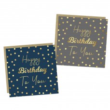 Birthday Cards For Men Women Pack of 2 Cards 145x145mm Card