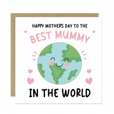Mothers Day Card For Best Mummy Square Card With Envelope