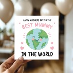 Mothers Day Card For Best Mummy Square Card With Envelope