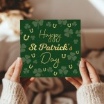 Happy St Patrick's Day Irish Cards with Shamrock for Mum Dad