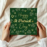 Happy St Patrick's Day Irish Cards with Shamrock for Mum Dad