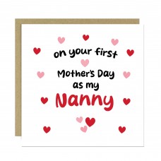 1st Mothers Day Card For Nanny Mothers Day Card With Envelope
