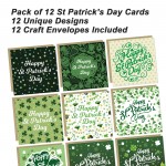 St Patricks Day Card Pack of 12 Card Multipack Happy St Patricks