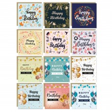 Happy Birthday Cards Pack Multipack 14.5x14.5cm Card Mum