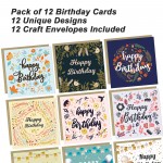 Happy Birthday Cards Pack Multipack 14.5x14.5cm Card Mum