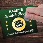 Personalised Scratch Reveal Surprise Card For Son Brother Dad