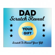 Dad Fathers Day Scratch Card Gift Reveal For Birthday Dad Card
