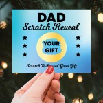Dad Fathers Day Scratch Card Gift Reveal For Birthday Dad Card