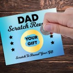 Dad Fathers Day Scratch Card Gift Reveal For Birthday Dad Card