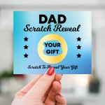 Dad Fathers Day Scratch Card Gift Reveal For Birthday Dad Card