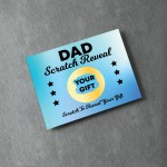 Dad Fathers Day Scratch Card Gift Reveal For Birthday Dad Card