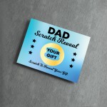 Dad Fathers Day Scratch Card Gift Reveal For Birthday Dad Card