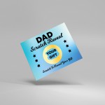 Dad Fathers Day Scratch Card Gift Reveal For Birthday Dad Card