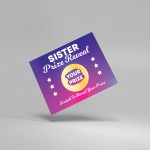 Sister Scratch Card Gift Reveal For Birthday Sister Card