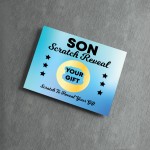Son Scratch Card Gift Reveal For Birthday Son Card Scratch off