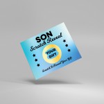 Son Scratch Card Gift Reveal For Birthday Son Card Scratch off