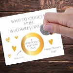 Mothers Day Pregnancy Scratch Off Personalised Card for Mum