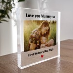 1st Mothers Day Gift Personalised Photo Plaque First Mothers Day