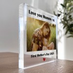 1st Mothers Day Gift Personalised Photo Plaque First Mothers Day