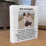 Mum and Daughter Gifts Personalised Building Block Photo Gift