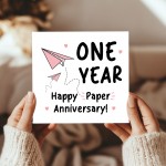 Funny Paper Anniversary Card For Husband 1st Anniversary Card