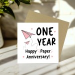 Funny Paper Anniversary Card For Husband 1st Anniversary Card