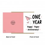 Funny Paper Anniversary Card For Husband 1st Anniversary Card