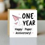 Funny Paper Anniversary Card For Husband 1st Anniversary Card