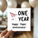 Funny Paper Anniversary Card For Husband 1st Anniversary Card