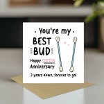 Funny 2nd Anniversary Card For Husband Bud Cotton Anniversary